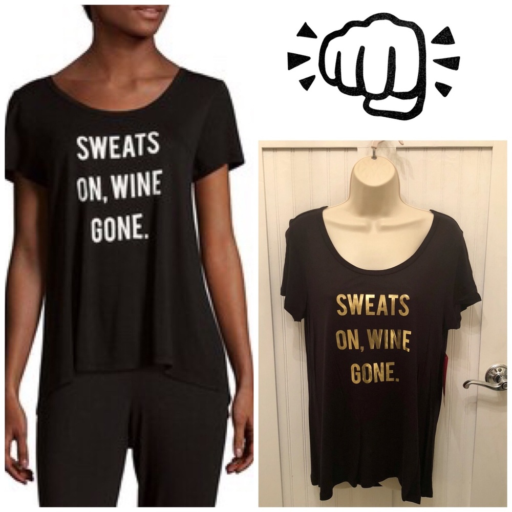 NWT Betsey Johnson Performance Black Tee Shirt